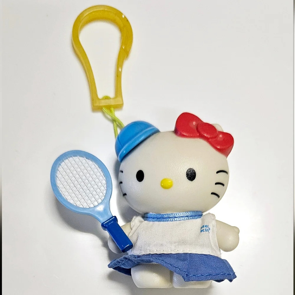 1967 Sanrio Hello Kitty Tennis Keychain Happy Meal Toy McDonald's kitty